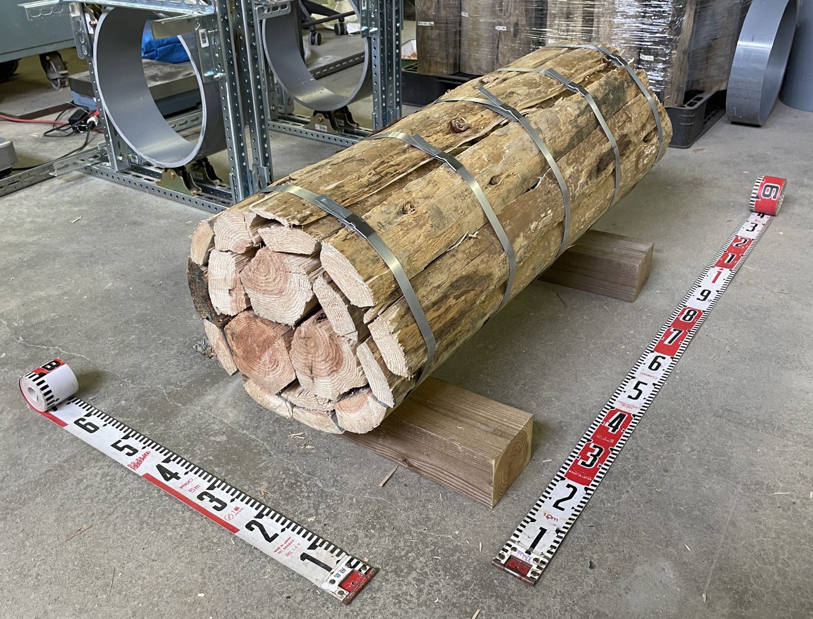 木材を用いた大規模炭素貯蔵技術」を開発し施工実験により実現性を検証