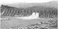 落合発電所：岐阜県1926年完成のモノクロ写真