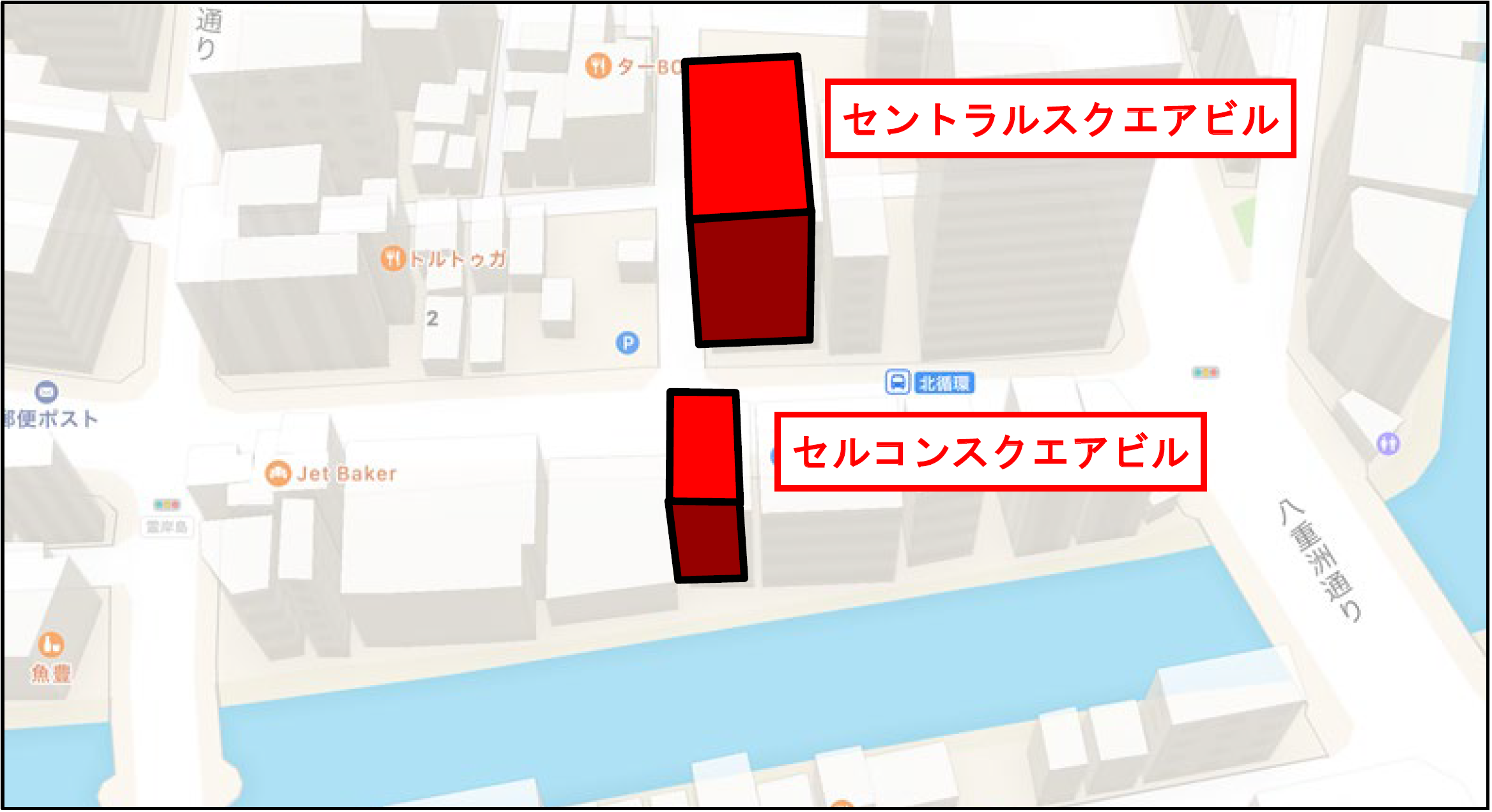 図-４ 建物の位置関係