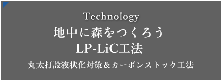 地中に森をつくろう LP-LiC工法（丸太打設液状化対策＆カーボンストック工法）