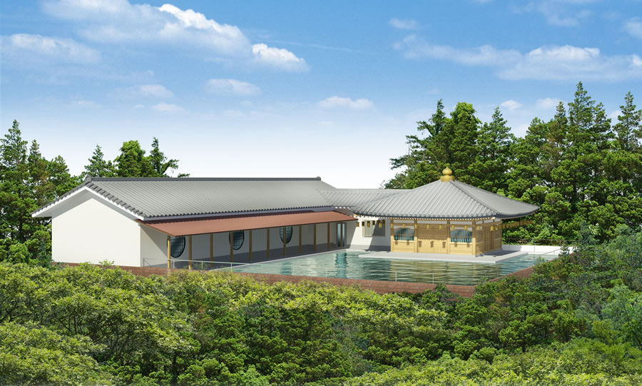 南蔵院月見山庭園天地堂新築工事（福岡県） の写真