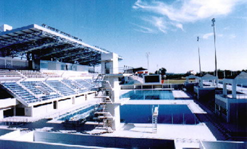 国立競技場競泳プール建設工事の写真