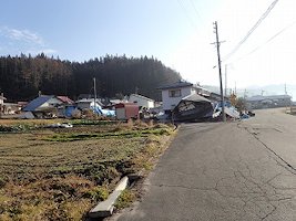 長野県北安曇郡白馬村堀之内地区 建物の被害の写真