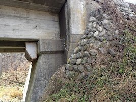 長野県北安曇郡白馬村大出地区 橋梁の被害の写真
