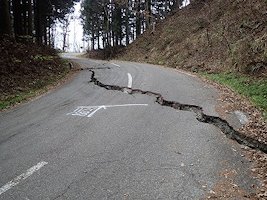 長野県北安曇郡白馬村その他 道路の被害の写真