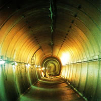 完成した水路トンネルの写真