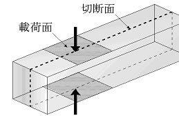 図-1モルタル供試体の切断面