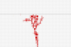 図-2　画像処理によるひび割れ密度分布の評価例